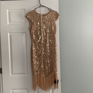 Rose gold Gatsby dress
